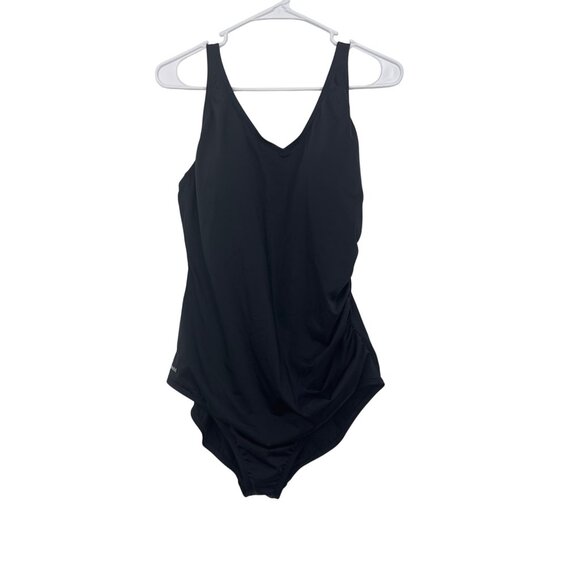 Speedo Women Black One-Piece Swimsuit Size 18 Padded Cup - Picture 1 of 10
